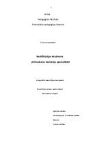 Konspekts 'Integrēts konspekts pirmsskolas izglītības iestādes skolotāja specialitātē', 1.