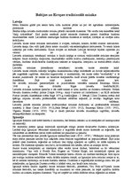 Konspekts 'Baltijas un Eiropas valstu tradicionālā mūzika', 1.