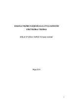 Referāts 'Eiropas tiesību pārņemšana Latvijā dzimumu līdztiesības tiesībās', 1.