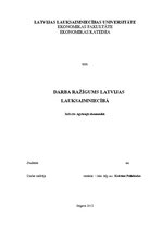 Referāts 'Darba ražīgums Latvijas lauksaimniecībā', 1.