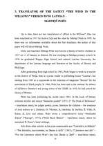 Diplomdarbs 'Translation of Children’s Literature: Translations of Kenneth Grahame’s “The Win', 18.