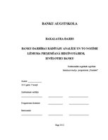 Diplomdarbs 'Banku darbības rādītāju analīze un to nozīme lēmuma pieņemšanā iedzīvotājiem, iz', 1.