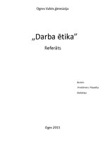 Referāts 'Darba ētika', 1.