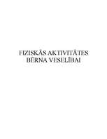 Referāts 'Fiziskās aktivitātes bērna veselībai', 1.