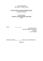 Referāts 'Bezdarbs Latvijā ekonomiskās krīzes laikā', 1.