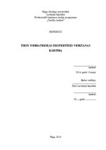 Referāts 'Tiesu psihiatriskās ekspertīzes veikšanas kārtība', 1.