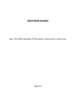 Referāts 'AS "Laima" šokolādes "Extra" pozīciju nostiprināšana Latvijas tirgū', 1.