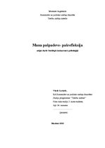 Eseja 'Mana pašpadeve - pašrefleksija', 1.