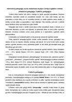 Konspekts 'Alternatīvā pedagoģija un tās realizēšanas iespējas Latvijas izglītības sistēmā', 1.