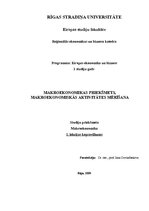 Konspekts 'Makroekonomikas priekšmets, makroekonomiskās aktivitātes mērīšana', 1.