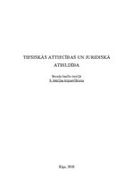 Konspekts 'Tiesiskās attiecības un juridiskā atbildība', 1.