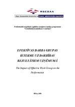 Referāts 'Efektīvas darba grupas ietekme uz darbības rezultātiem uzņēmumā', 1.
