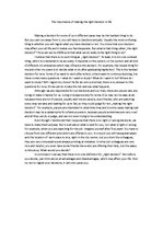 Eseja 'The Importance of Making a Right Decisions', 1.