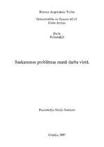 Referāts 'Saskarsmes problēmas manā darba vietā', 1.