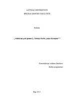 Referāts 'Attieksme pret ģimeni Ļeva Tolstoja darbā "Anna Kareņina"', 1.