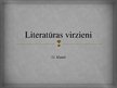 Prezentācija 'Literatūras virzieni', 1.