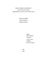 Konspekts 'Ekoloģijas vadīšana', 1.