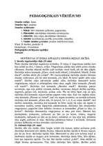 Konspekts 'Pedagoģiskais vērtējums', 1.