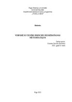 Referāts 'Vispārējo tiesību principu piemērošanas metodoloģija', 1.