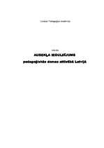 Referāts 'Ausekļa ieguldījums pedagoģiskās domas attīstībā Latvijā', 1.