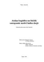 Referāts 'Atziņu bagātība un biežāk sastopamie motīvi haiku dzejā', 1.