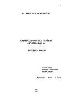 Konspekts 'Kriminālprocess. Sevišķā daļa', 1.