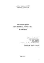 Referāts 'Testamentārā mantošana', 1.