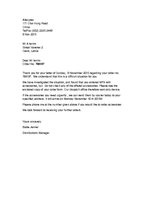 Paraugs 'Complaint Letter and Response', 2.