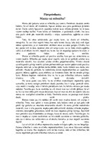 Eseja 'Pārspriedums. Manta vai mīlestība?', 1.