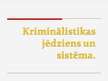 Prezentācija 'Kriminālistikas jēdziens un sistēma', 1.