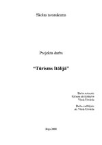 Referāts 'Tūrisms Itālijā', 1.