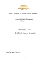 Konspekts 'Kvalifikācijas eksāmens sākumskolā', 1.