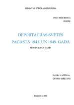 Referāts 'Deportācijas Svētes pagastā 1941. un 1949.gadā', 1.