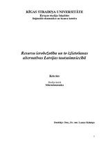 Referāts 'Resursu ierobežotība un to izlietošanas alternatīvas Latvijas tautsaimniecībā', 1.