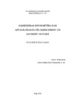Referāts 'Sabiedrības informētība par aptaukošanās cēloņiem bērnu un jauniešu vecumā', 1.