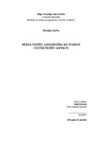 Referāts 'Bērna tiesību aizsardzība kā svarīgs cilvēktiesību aspekts', 1.