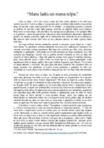 Eseja 'Mans laiks un mana telpa', 1.