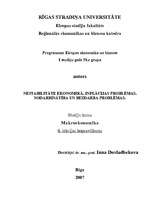 Konspekts 'Nestabilitāte ekonomikā. Inflācijas problēmas. Nodarbinātība un bezdarba problēm', 1.