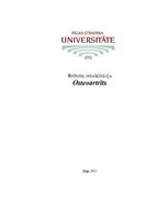 Konspekts 'Osteoartrīts', 1.