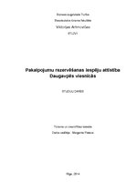 Referāts 'Pakalpojumu rezervēšanas iespēju attīstība Daugavpils viesnīcās', 1.