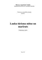 Konspekts 'Lauku tūrisma mītne un maršruts', 1.