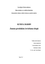 Referāts 'Jaunu produktu ieviešana tirgū', 1.