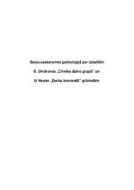 Eseja 'Eseja saskarsmes psiholoģijā par S.Omārovas "Cilvēks dzīvo grupā" un U.Heskes "D', 1.
