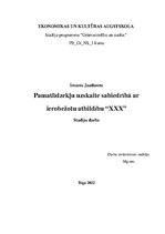 Referāts 'Pamatlīdzekļu uzskaite sabiedrībā ar ierobežotu atbildību “XXX”', 1.