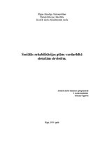 Referāts 'Sociālās rehabilitācijas plāns vardarbībā cietušām sievietēm', 1.