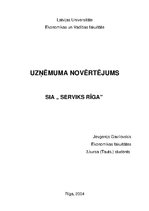 Referāts 'Uzņēmuma novērtējums SIA "Serviks Rīga”', 1.