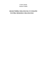 Referāts 'Grāmatvedības organizācija un uzskaites īpatnības reliģiskās organizācijās', 1.