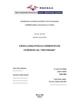 Referāts 'Līzinga izmantošanas efektivitāte uzņēmumā SIA "Multimark"', 1.