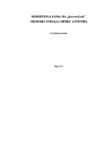 Diplomdarbs 'Mārketinga loma SIA "InternetLink" Vidzemes nodaļas mērķu attīstībā', 1.