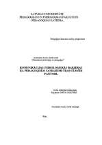 Referāts 'Komunikācijas psiholoģiskās barjeras kā pedagoģisko saskarsmi traucējošie faktor', 1.